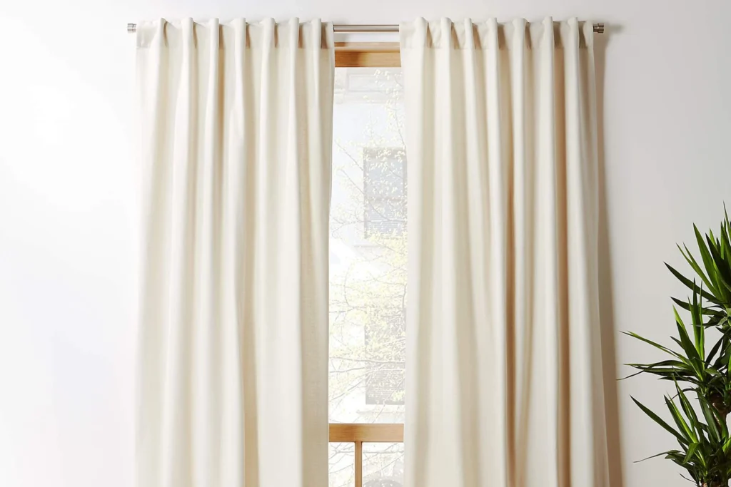 Cream Off-White Curtains