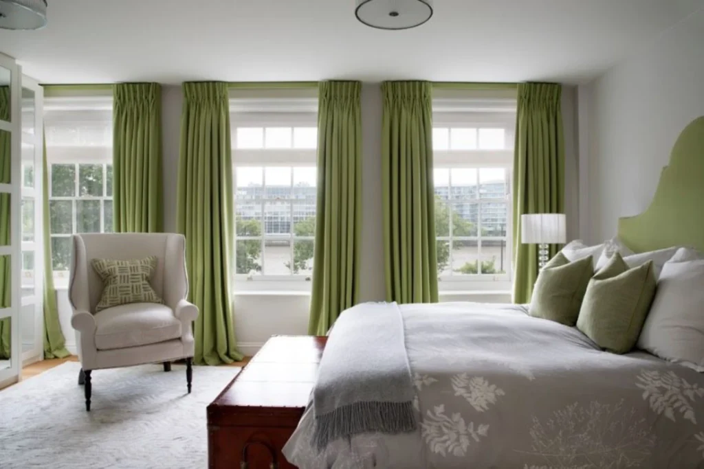 Olive-Green Curtains