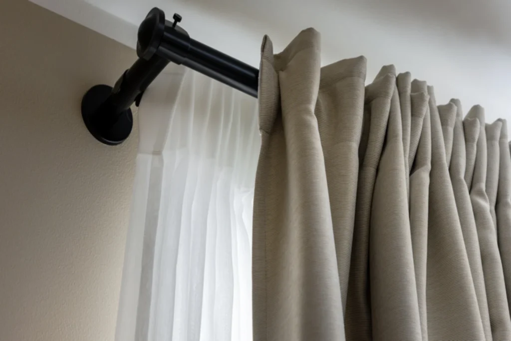 curtain rod.