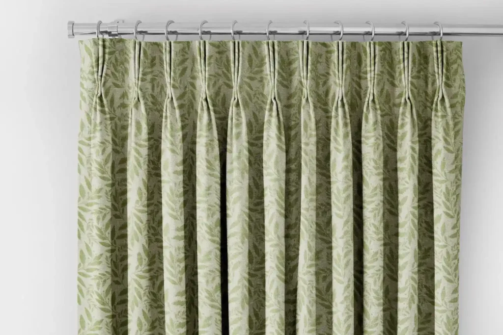 Curtains with pinch pleats
